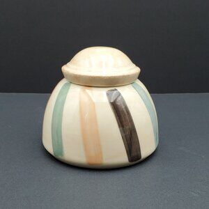 Oneida Teramo Stripes Sugar Bowl & Lid Brushstroke Stripes Round Sugar Bowl